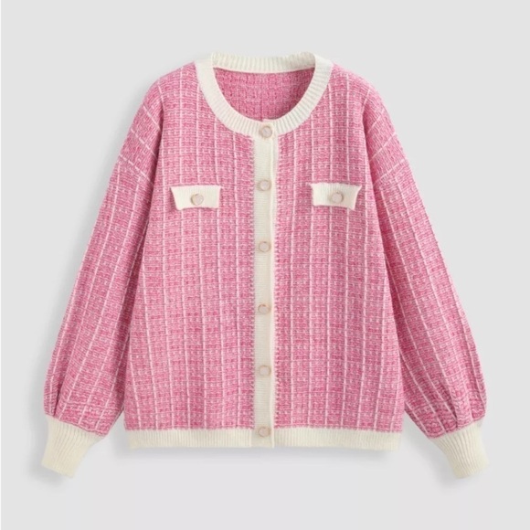 Cider Pretty in Pink Cardigan NWT Sz XL - Picture 2 of 4